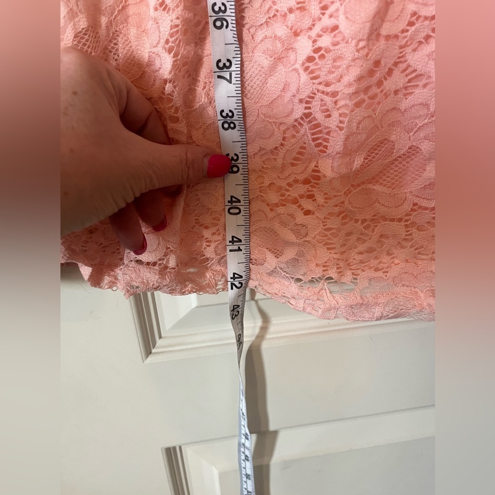 Jasambac Blush Pink Lace Mid-Length Dress Women’s size Small - Picture 8 of 16